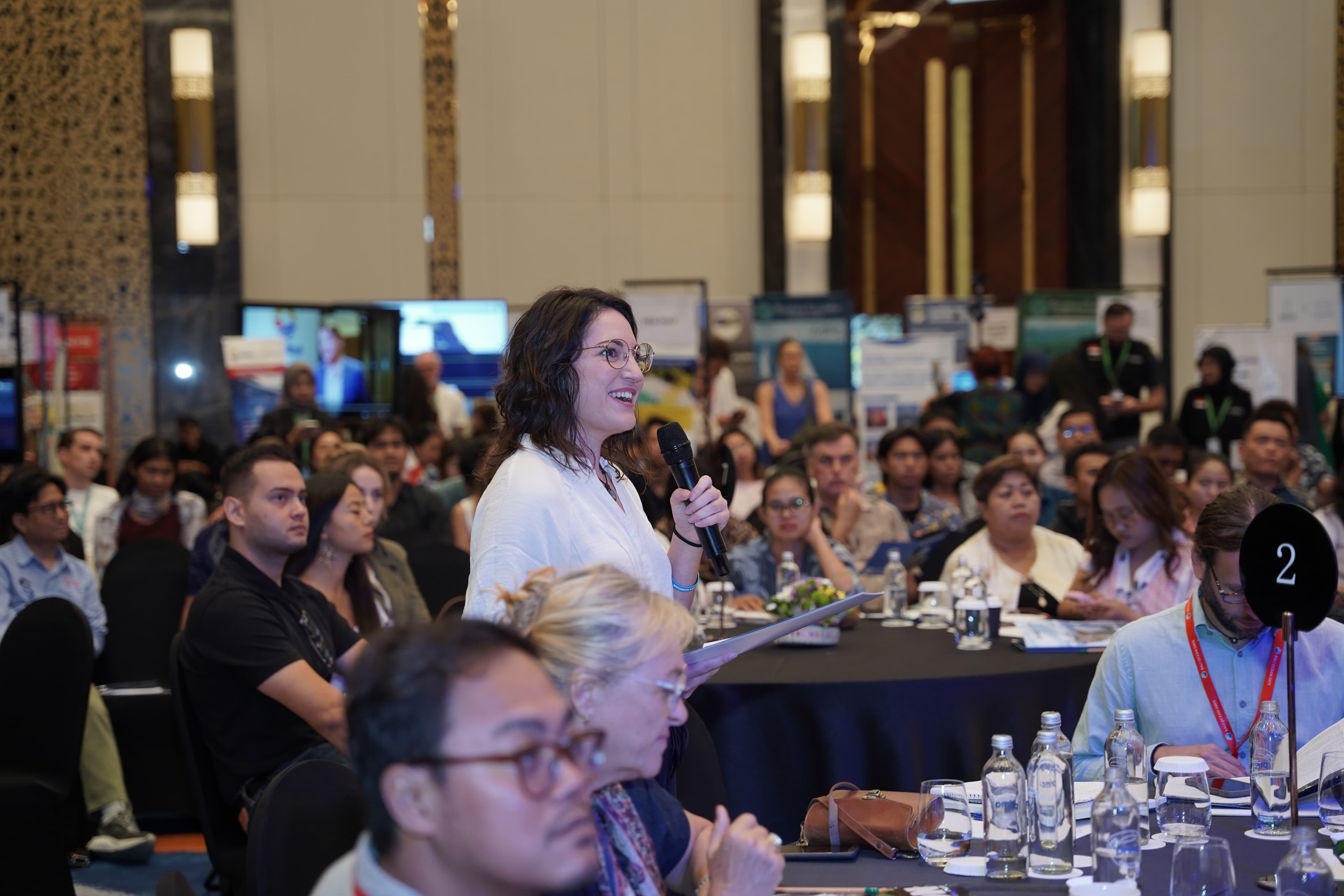 Ophélie Clément speaking at Bali Ocean Days